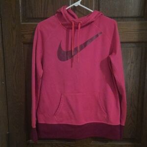Nike Pink and Red Women's Sweater